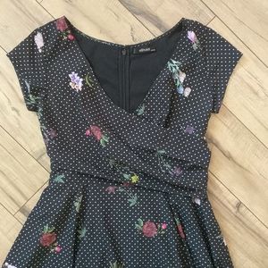 Eshakti Floral Polka Dot Dress